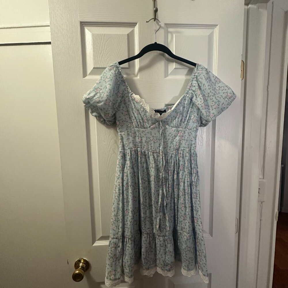 Puff Sleeve Mini Dress